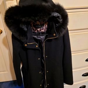 Ellen Tracy Black Fur Coat